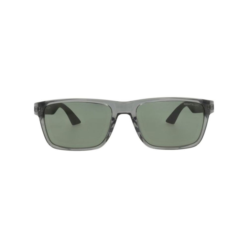 Montblanc Square-Frame Recycled Acetate Sunglasses Grey Mens